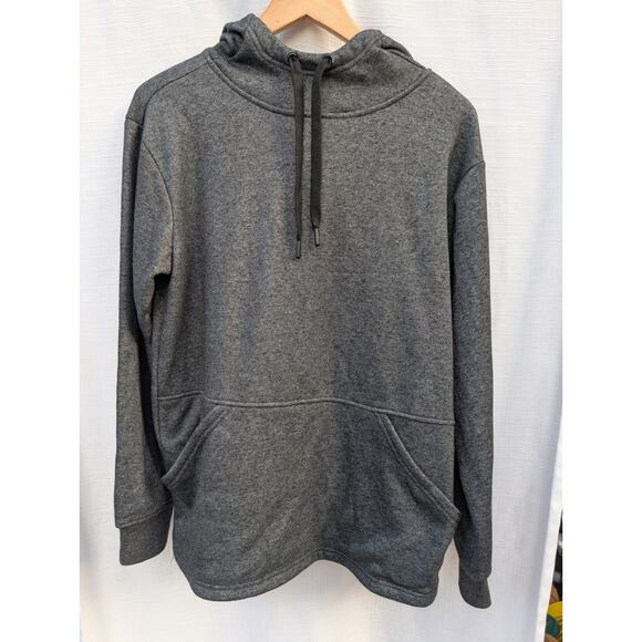 Hollywood The Jean People Mens Fleece Lined Funnel Neck Hoodie Sz M Charcoal - Picture 1 of 9